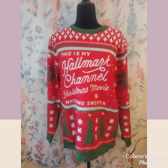 Hallmark Sweaters - Hallmark Christmas Movie Red and Green Sweater XL